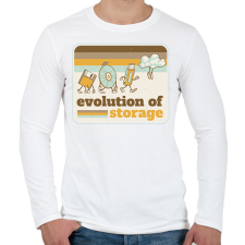 PRINTFASHION Tárhely evolució - Férfi hosszú ujjú póló - Fehér férfi póló