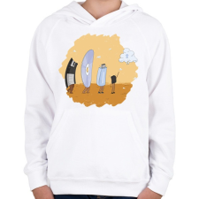 PRINTFASHION Tárhely evolúció - Gyerek kapucnis pulóver - Fehér gyerek pulóver, kardigán