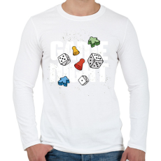 PRINTFASHION Társasjáték est - Férfi hosszú ujjú póló - Fehér