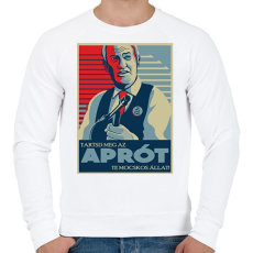 PRINTFASHION Tartsd meg az aprót! - Férfi pulóver - Fehér