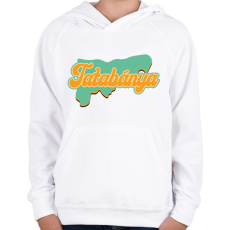 PRINTFASHION Tatabánya - Gyerek kapucnis pulóver - Fehér
