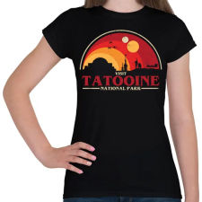PRINTFASHION Tatooine National Park - Női póló - Fekete női póló