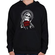 PRINTFASHION Tattoo Addict - Gyerek kapucnis pulóver - Fekete gyerek pulóver, kardigán