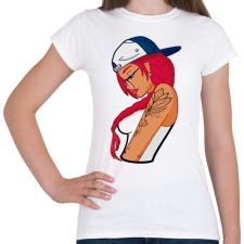 PRINTFASHION Tattoo Girl - Női póló - Fehér női póló