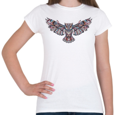 PRINTFASHION Tattoo style Owl - Női póló - Fehér női póló