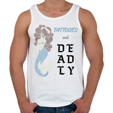 PRINTFASHION Tattooed and deadly - Férfi atléta - Fehér