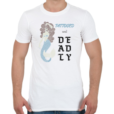 PRINTFASHION Tattooed and deadly - Férfi póló - Fehér