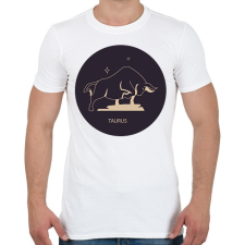 PRINTFASHION Taurus - Bika - Férfi póló - Fehér férfi póló