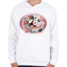 PRINTFASHION Tavasz - Gyerek kapucnis pulóver - Fehér gyerek pulóver, kardigán