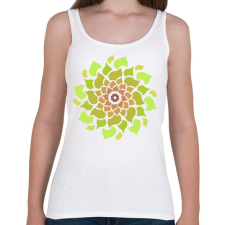 PRINTFASHION Tavaszi mandala - Női atléta - Fehér női trikó