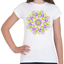 PRINTFASHION Tavaszi mandala  - Női póló - Fehér női póló