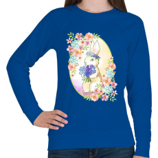 PRINTFASHION Tavaszi nyuszi - Női pulóver - Királykék