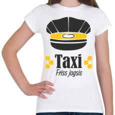 PRINTFASHION Taxi - Friss jogsis - Női póló - Fehér