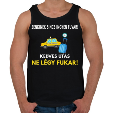 PRINTFASHION TAXI SOFŐRNEK - Férfi atléta - Fekete atléta, trikó