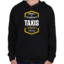 PRINTFASHION Taxis prémium minőség - Gyerek kapucnis pulóver - Fekete gyerek pulóver, kardigán