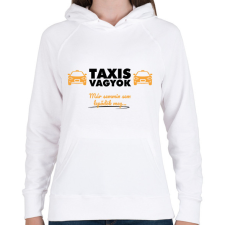 PRINTFASHION Taxis vagyok - Női kapucnis pulóver - Fehér női pulóver, kardigán