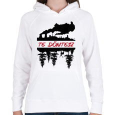 PRINTFASHION Te döntesz - Női kapucnis pulóver - Fehér