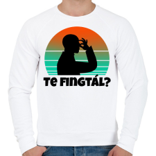 PRINTFASHION Te fingtál 2 - Férfi pulóver - Fehér férfi pulóver, kardigán