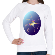 PRINTFASHION Te vagy a Fény! - Női pulóver - Fehér