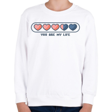 PRINTFASHION Te vagy az életem - Gyerek pulóver - Fehér gyerek pulóver, kardigán