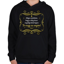 PRINTFASHION Te vagy az enyém - Fehér - Gyerek kapucnis pulóver - Fekete gyerek pulóver, kardigán