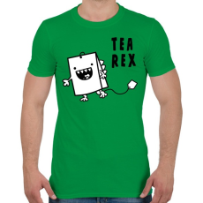 PRINTFASHION Tea Rex - Férfi póló - Zöld