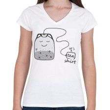 PRINTFASHION Tea-shirt - Női V-nyakú póló - Fehér női póló