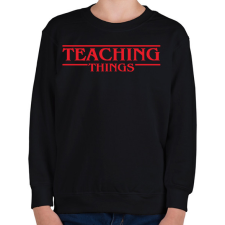 PRINTFASHION Teaching things - Gyerek pulóver - Fekete gyerek pulóver, kardigán