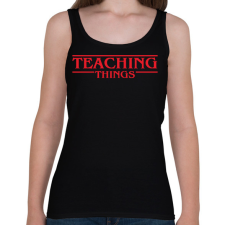 PRINTFASHION Teaching things - Női atléta - Fekete női trikó