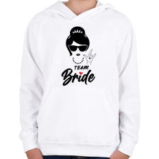 PRINTFASHION Team Bride 2 - Gyerek kapucnis pulóver - Fehér gyerek pulóver, kardigán