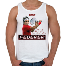 PRINTFASHION Team Federer - Férfi atléta - Fehér atléta, trikó