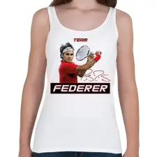 PRINTFASHION Team Federer - Női atléta - Fehér női trikó