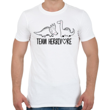 PRINTFASHION Team herbivore - Férfi póló - Fehér férfi póló