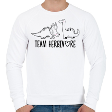 PRINTFASHION Team herbivore - Férfi pulóver - Fehér