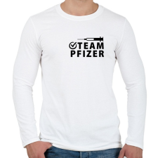 PRINTFASHION Team Pfizer - Férfi hosszú ujjú póló - Fehér férfi póló