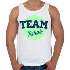 PRINTFASHION TEAM Rehab Green - Férfi atléta - Fehér