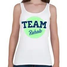 PRINTFASHION TEAM Rehab Green - Női atléta - Fehér női trikó