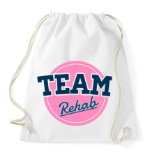 PRINTFASHION TEAM Rehab Pink - Sportzsák, Tornazsák - Fehér tornazsák