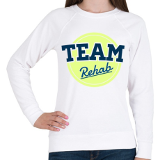 PRINTFASHION TEAM Rehab Yellow - Női pulóver - Fehér