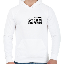 PRINTFASHION Team Sinopharm - Férfi kapucnis pulóver - Fehér férfi pulóver, kardigán