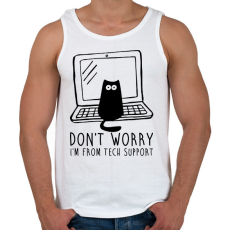 PRINTFASHION Tech support - Férfi atléta - Fehér
