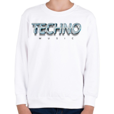 PRINTFASHION Techno music - Fémes - Gyerek pulóver - Fehér gyerek pulóver, kardigán