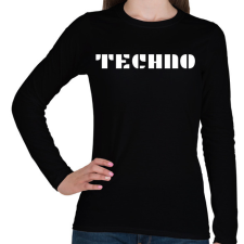 PRINTFASHION TECHNO - Női hosszú ujjú póló - Fekete női póló