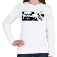 PRINTFASHION Techno - Női pulóver - Fehér