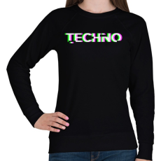 PRINTFASHION Techno - Női pulóver - Fekete