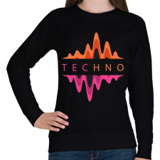 PRINTFASHION Techno - Színes - Női pulóver - Fekete női pulóver, kardigán
