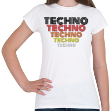 PRINTFASHION Techno, Techno - Női póló - Fehér női póló
