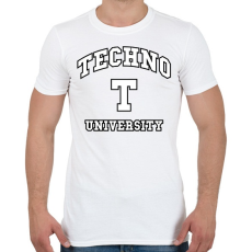 PRINTFASHION Techno University - Férfi póló - Fehér