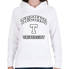PRINTFASHION Techno University - Női kapucnis pulóver - Fehér