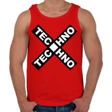 PRINTFASHION TECHNO X - Férfi atléta - Piros atléta, trikó